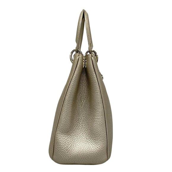 Auth DIOR/ChristianDior Diorissimo M0902PTUZ Champagne Gold Leather - Tote Bag - Picture 4 of 16